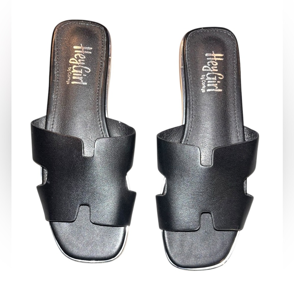 Corky’s Hey Girl Black Women's Slide Sandals Size 7 NWOB - Picture 1 of 5